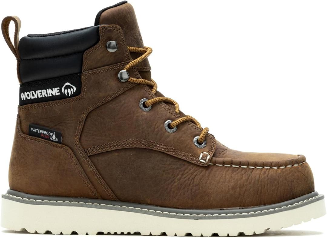 Wolverine Men's Trade Wedge Waterproof Steel Toe 6" Construction Boot (8.5 Wide)