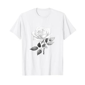 White Rose Graphic T-Shirt White XL