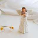 Friendship Angel Figurine with Dog Sculpture, Hand-Painted Memorial Gift for Pet Lovers - Remembrance of Loyal Pets & Friends Present and Past, Home Decor Statue