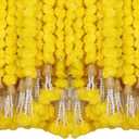 Marubhumi Strands Artificial Marigold Flowers Garland for Diwali Decor, Garland for Decoration, Diwali Decorations for Home, Christmas Decor Wedding Decor, Yellow - 5 PCS