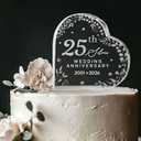25th Wedding Anniversary Acrylic Cake Topper, 25 th Anniversary Decorations, 25 Wedding Topper, 25 Years Of Marriage Gifts (25th Anniversary 2026)