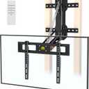 FORGING MOUNT Motorized Fireplace Pull Down TV Mount with Remote for 32-85" TVs, Electric Above Fireplace TV Wall Mount with Height Adjustable, Swivel,Tilt, Holds 88 lbs Max VESA 600x400