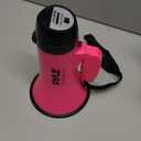 PYLE-PRO Portable Megaphone Speaker Siren Bullhorn - Compact and Battery Operated with 20 Watt Power, Microphone, 2 Modes, PA Sound and Foldable Handle for Cheerleading and Police Use PMP24PK (Pink)