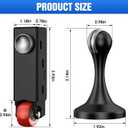 Magnetic Door Stopper with Anti-Droop Design - Heavy Duty Cold Rolled Steel and Nylon Door Stop, Drill Hole Installation, Suitable for Wall and Floor mounting (2, Black)