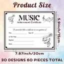 2 x EYxsaxenk Music Achievement Certificates End of Season Musical Paper Awards, One Size