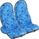 Car Seat Cover Protector Front Seats,for Gym Workout,Running,Swimming,Beach and Hiking,Waterproof Sweat Towel Bucket Seat Covers for Cars SUV Trucks (Blue Marbling, 2Pcs)