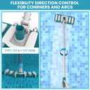 1-1/2 In x 36-Feet Swimming Pool Hose and Vacuum Head with Wheels | Weighted Pool Vac Head, Flexible Swivel Cuff Pool Vacuum Hose, Pool Suction Cleaning Kit for Above Ground and Inground Pools