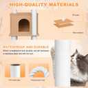 63 Inches Tall Cat Tree for Outdoor and Indoor Cats, Weatherproof Large Cat Condo with Scratching Posts