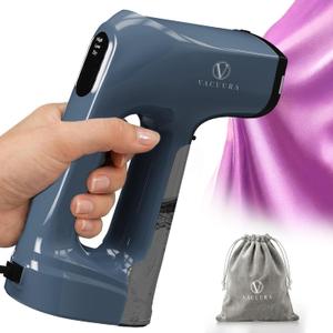 Vacuum Steamer for Clothes, 2-in-1 Steamer & Iron, 3500Pa Suction Handheld Clothes Steamer, Garment Steamer & Wrinkle Remover for Shirts, Bedding, 30-Sec Heat-Up, 4 Modes, Travel & Home (110-120V)