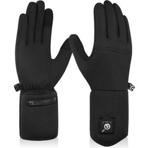 SAVIOR HEAT Heated Glove Liners, Ultra-Thin Rechargeable Electric Gloves, Full Hand & Fingertip Heating (X-Small-Small)