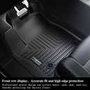 Floor Mats for Acura MDX 2014-2020 (only for 7 Seat, No Hybrid Models) with Trunk Mat & Backrest Mat TPE All Weather Protection 3 Rows Floor Liner & Cargo Liners Accessories