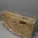 Water Hyacinth Storage Baskets 11x11x11 Inch Wicker Storage Cubes Set of 2Baskets,Handwoven Foldable Wicker Cubes with Sturdy Handles, Rustic Laundry Organizer for Bedroom Shelves, Kitchen, Bathroom