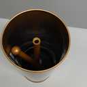 Gold Toilet Plunger with Holder for Bathroom Metal Canister Holder Drip Cup, Deep Cleaning, Heavy Duty
