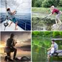Fishing Net with Handle, Telescoping & Folding Fish Net for Easy Transport & Storage, Durable Freshwater & Saltwater Fishing Gear for Kids & Adults, Compact & Portable Design