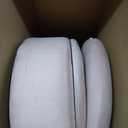 Homepop Home Decor | Upholstered Round Velvet Tufted Foot Rest Ottoman | Ottoman with Storage for Living Room & Bedroom | Decorative Home Furniture, Pink Blush Small