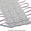 REXTiN Super Bright 200pcs 3 LED Module Storefront Lights Yellow 5630 5730 SMD Waterproof Decorative Light for Letter Sign Storefront Advertising Signs with Tape Adhesive BacksideYellow