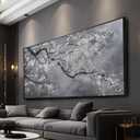 Artexist Flower Canvas Wall Art Black and White Wall Poster Scenery Wall Decor 36"x70" Print Pictures for Dining Room Area Bedroom Artwork (Grey)