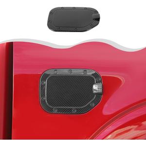 Fuel Filler Door Gas Tank Cap Cover Compatible with Ford F150 2021-2024 Exterior Accessories(Carbon Fiber)