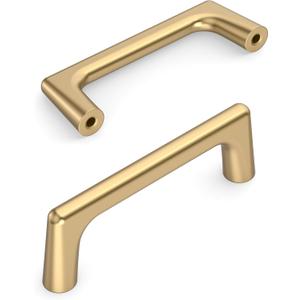 Amerdeco 10 Pack Champagne Bronze Cabinet Pulls 3 Inch(76MM) Hole Centers Kitchen Cabinet Handles Hardware Kitchen Handles for Cabinets Cupboard Handles Drawer Pulls ZH0041