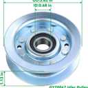 2 Pack GY22172 Idler Pulley with GY20629 Idler Pulley Replaces GY20110 AUC17621 GY22082 GY20067 for John Deere D140 D150 D160 E160 E170 L130 L120 LA145 LA115 LA165 S160 S170 Tractors