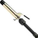 HOT TOOLS 24K Gold Professional 1 1/4" Extended Barrel Curling Iron with Clamp for Tousled Curls - 24K Gold Technology for Long-Lasting Results & Longer Barrel for Easy Styling
