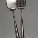 18/10 Stainless Steel Spatulas Set - All Metal Spatulas for Kitchen Use or Outdoor Grilling, 14.7 Long, Non Toxic, Heavy Duty, Commercial, Chef Grade - 1 Slotted Spatula + 1 Solid Turner for Cooking