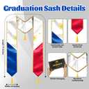 2 x Filipino Graduation Stole 75" Embroidered Philippines Graduation Sash