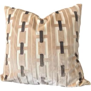 Living Room Decor Couch Throw Pillow Covers with Square 18 * 18 Set of 2 for Cozy Home Bed and Textured Velvet (Light Coffee)