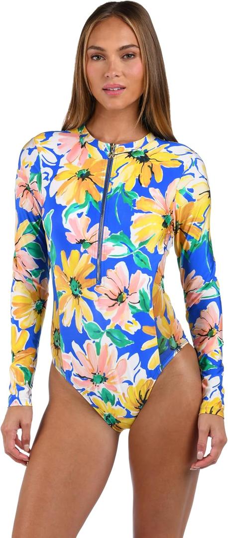 Sunshine 79 Womens Paddlesuit One Piece Swimsuit (Large, Multi//Sunflower Getaway)