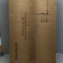 Homhedy Cat Litter Box Enclosure, Cat Washroom Furniture with Metal Frame, Pet House, Fit Most of Litter Box, Modern Style, Black and Gold (28.3"L x 17.7"W x 21.7"H)