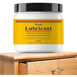 Upgrade Wood Lubricant & Wood Wax for Drawers, Doors, Hinges - Multi-Purpose Semi Paste Wax for Wood - Drawer & Door Hinge Lubricant - Loosen Drawer Slide - Restore & Preserve Wooden Slide - 7oz