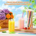 2000 PCS Individually Wrapped Disposable Plastic Drinking Straws, (9" Long, 0.24" Diameter), for Juice, Iced Coffee, Soda, and Party Beverages(Colorful) (Regular)