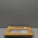 Bread Box for Kitchen Countertop,Double Layer Large Capacity Bamboo Bread Storage Container with Acrylic Wavy Door Panel for Kitchen Counter,Cabinet,Pantry(Natural Bamboo) (2-Tier Bamboo)