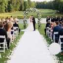 HOMBYS 260GSM Heavyweight White Aisle Runner for Wedding Ceremony with Non-Slip Backing, 20 x 3 ft Indoor & Outdoor Bride Floor Runner for Church, Beach, Party & Prom Decor