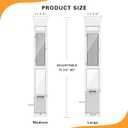 Dog Door for Sliding Glass Door, Adjustable Height 75 3/5" to 80" Sliding Door Pet Door Insert with Screen Design, Suitable for Large Dogs Up to 75 lbs, New
