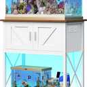 HOOBRO 20 Gallon Fish Tank Stand with Power Outlets and LED Light