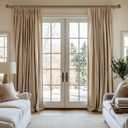 Antique Bronze Curtain Rods for Windows 48 to 84 Inch 1" Diameter Adjustable Heavy Duty Brass Window Curtain Rod with Metal Finials for Living Room Bedroom Farmhouse Kitchen Outdoor