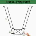 FEED GARDEN TrashBag Holder, Outdoor Metal Leaf Bag Holder Stand, Garbage Bag Frame Holder for 30-45 Gallon Bags for Leaves, Camping, Yard Weeding, Lawn Party