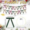 Valentines Garland-13ft Valentine's Bow Garland with String Lights Velvet Bow Garland Banner Valentines Galentines Indoor Decor for Wedding Holiday Party Wall Home Front Door(Green Brown Red)