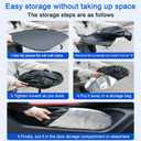 Car Windshield Sun Shade Comes with Storage Bag,Protecting The Rearview Mirror, Maximum UV Rays and Sun Heat ProtectionKeep Car Interior CoolUPF50+ (57"*31")