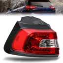 Tail Light Assembly Outer Compatible with Jeep Cherokee 2014-2018 Rear Taillight Brake Lamp Left Driver Side Replace 68102907AF CH2804107 Halogen Model