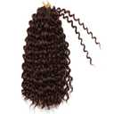 8Packs Curly Crochet Hair Boho Ocean Wave Crochet Hair 18Inch Pre Looped Crochet Hair for Black Women Pre Twisted Bench Curl Crotchet Hair(33#, 18inch)