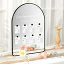 Colingmill 24 x 18 Inch DIY Wedding Seating Chart Mirror with Mirror Decal Sticker Wedding Reception Display Chart Board Our Favorite People Find Your Seat Date Signs for Marriage Decor (Balck)