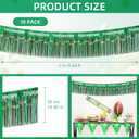 Football Party Decorations 10 Pack 98 FT Green Brown Foil Fringe Garland Metallic Tinsel Streamer for Superbowl Birthday Decorations Football Party Supply