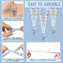 30 Sets Winnie Pacifier Necklaces for Baby Shower, It's a Girl Baby Shower Favors, 30 Sets Blue Acrylic Pacifiers with Blue Ribbon, Pooh Pacifier Necklace Gifts for Girls, Girl Bear Party Decor