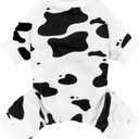 Adorable Cow Print Dog Pajamas Lightweight, Cozy Four-Legged Outfit for Small to Large Dogs and Cats, Soft and Snuggly Pet Wear for Everyday Comfort and Cuteness.XXL