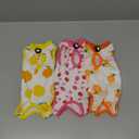 Nuanchu 3 Pieces Cat Recovery Suit Kitten Recovery Suit E-Collar Alternative for Cats and Dogs Abdominal Skin Anti Licking Pajama Clothes Sets(Fruit Pattern,Small)