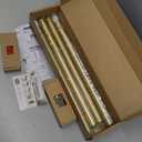 KAMANINA Gold Curtain Rod 32 to 58 Inch (2.6-4.8 Feet), 1 Inch Heavy Duty Curtain Rods for Windows, Modern Adjustable Drapery Rods with End Cap (32"-58")