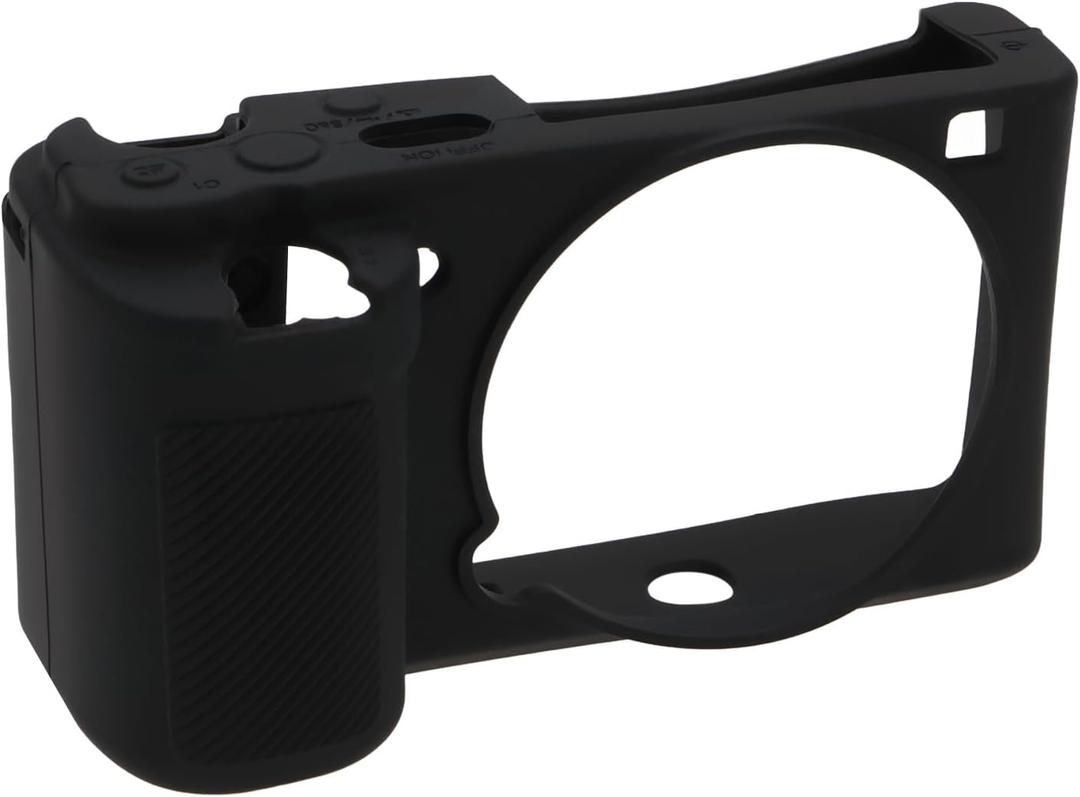 eMagTech ZVE10 Camera Silicone Case Digital Camera Silicone Protective Cover Camera Protective Case Compatible with Sony ZVE10 ZV-E10 Camera, Black