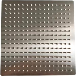 BESy 12 Inch Rain Shower Head, 12" Square Rainfall & High Pressure Stainless Steel Bath Shower Head, 1/16" Ultra Thin, Waterfall Full Body Coverage with Silicone Nozzle, Non Fingerprint Brushed Finish